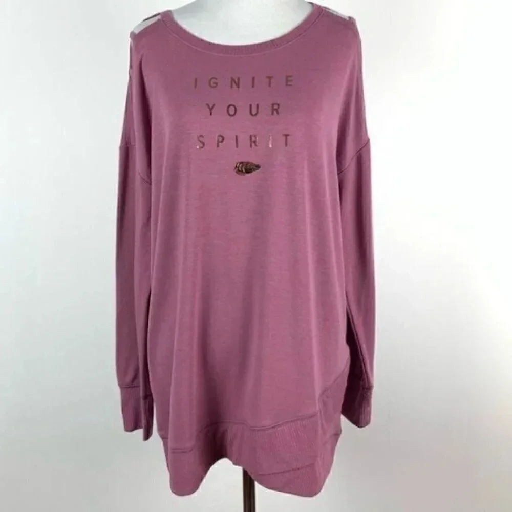 Justice active sweatshirt sz 20 ignite your spirit
